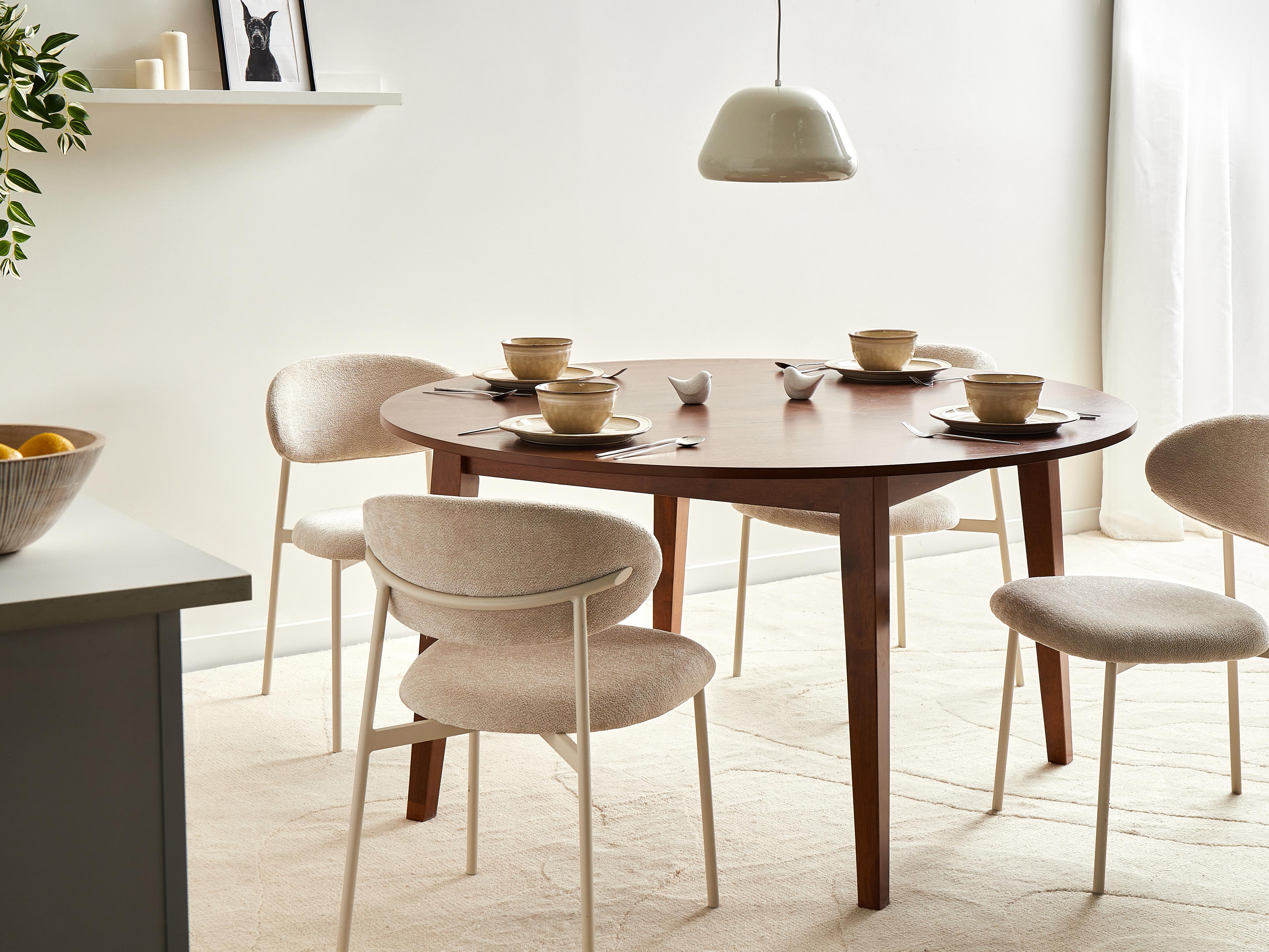 Dining Table HUNTLEY Dark Oak 140 cm 140 cm