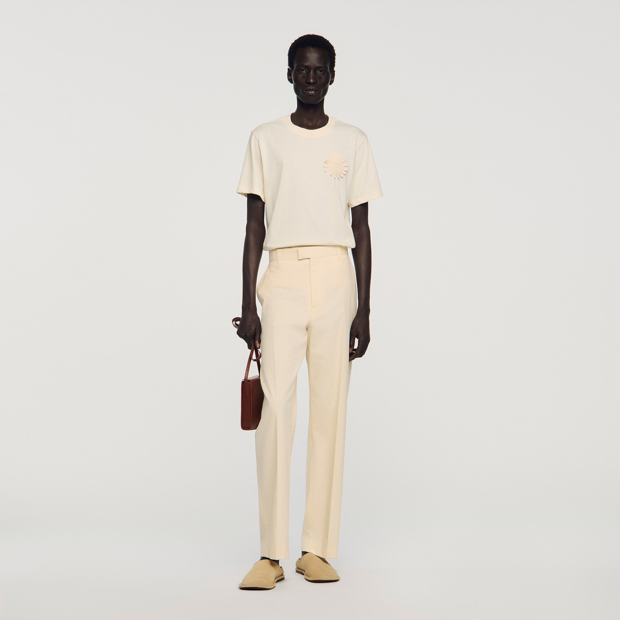 Pantalon large en coton