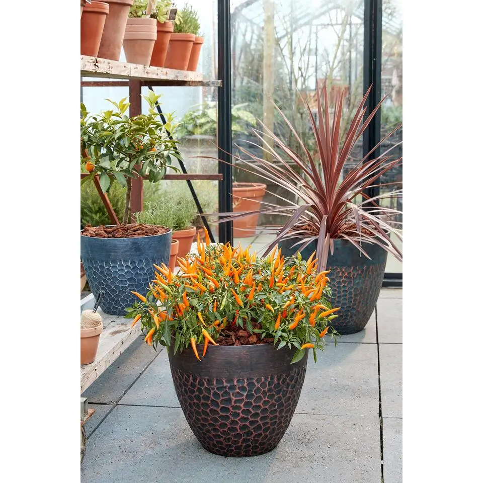 Mica Decorations Bravo Bloempot - H26 x &Oslash;30,5 cm - Groen