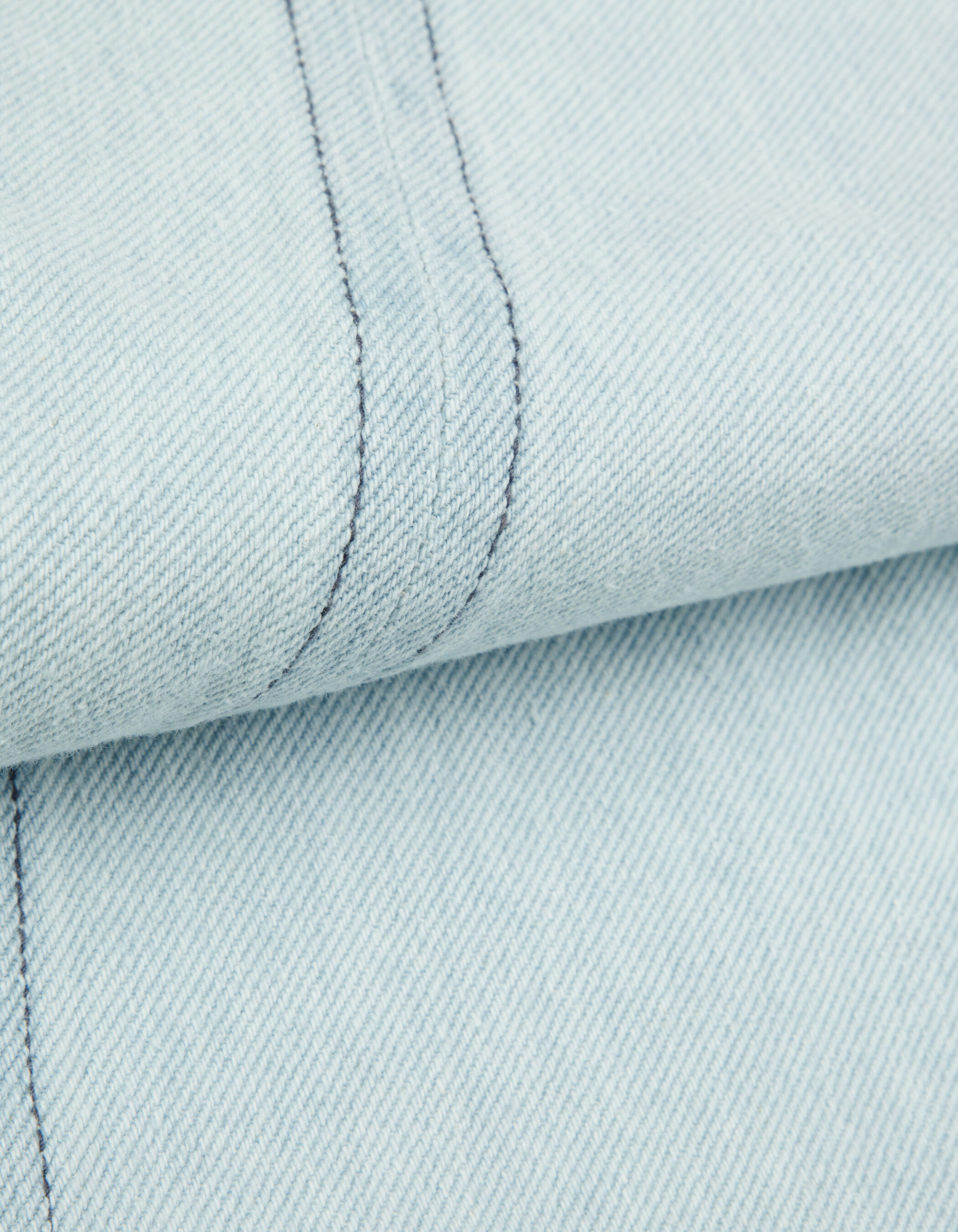 Top en jean bleu délavé sans manches zip dos Femme