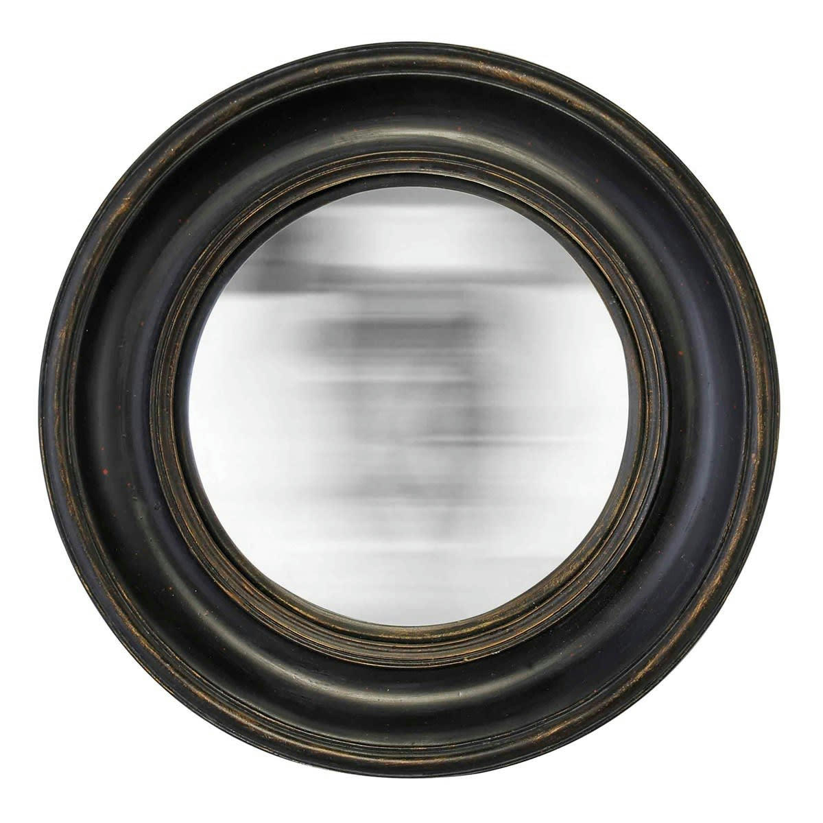 - Miroir rond convexe noir 26x26cm