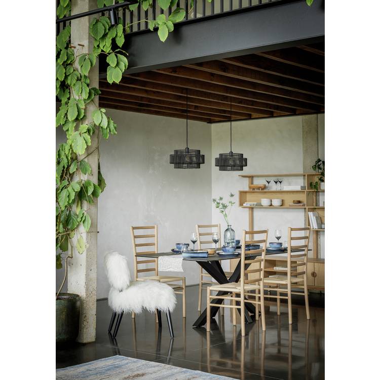 Habitat Distressed Abstract Blue Flatweave Rug - 120x170cm