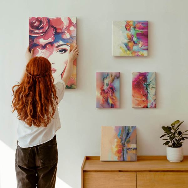 Obraz canvas 5 części Kolorowe portrety|20x30, 30x30, 40x60|Wallfluent