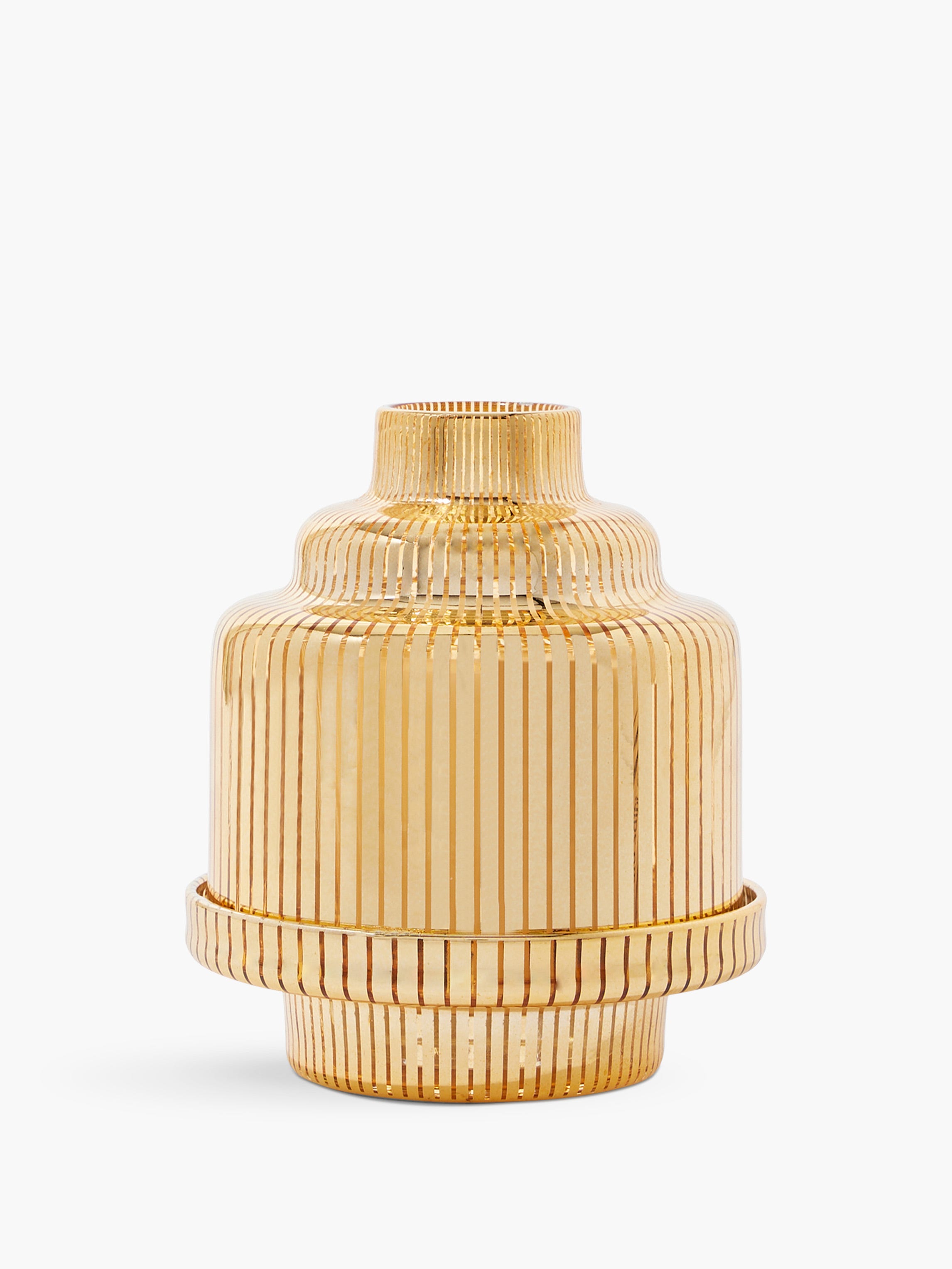 Golden Pyramid Candle Holder