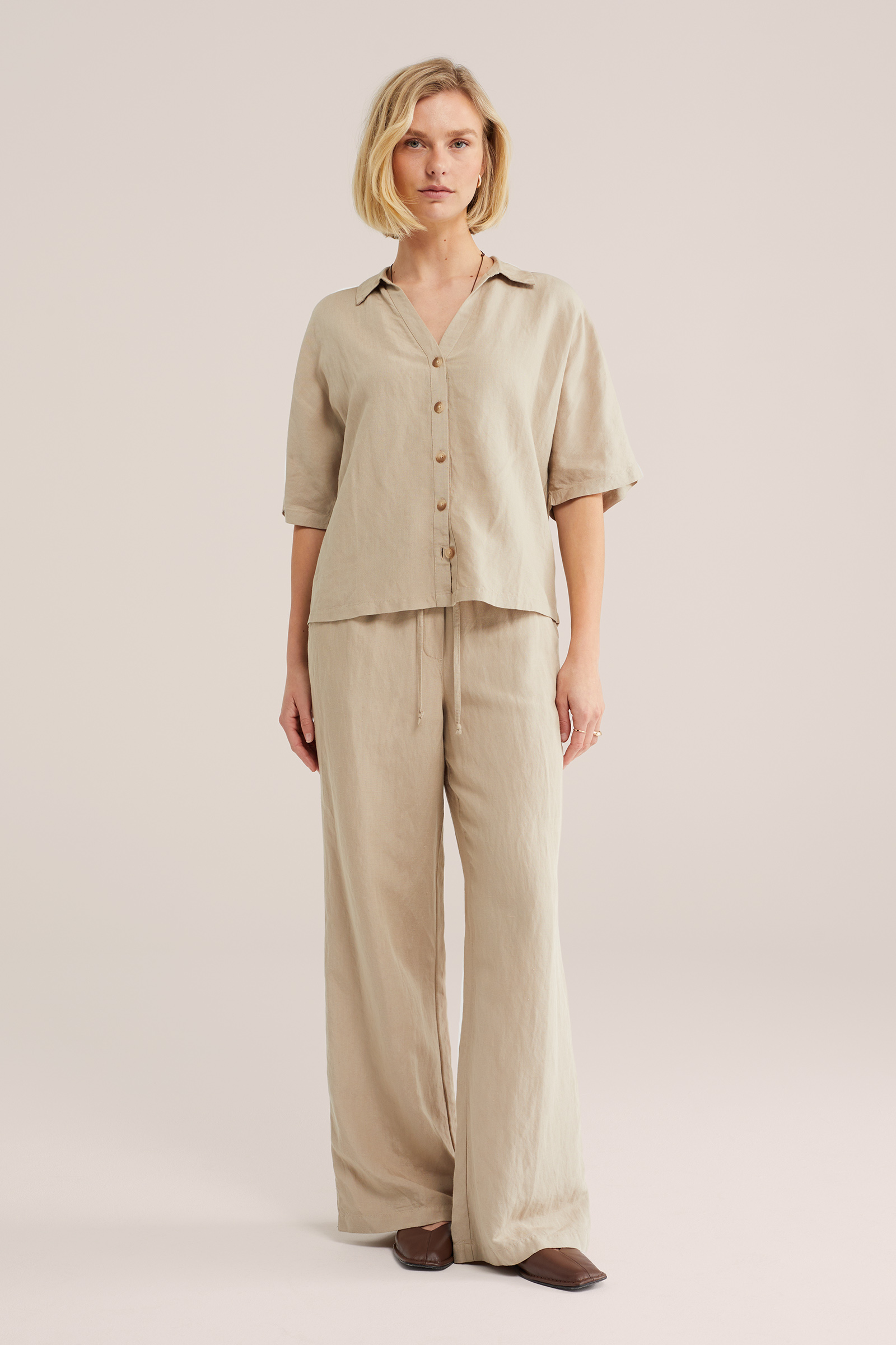 Dames blouse van linnenmix