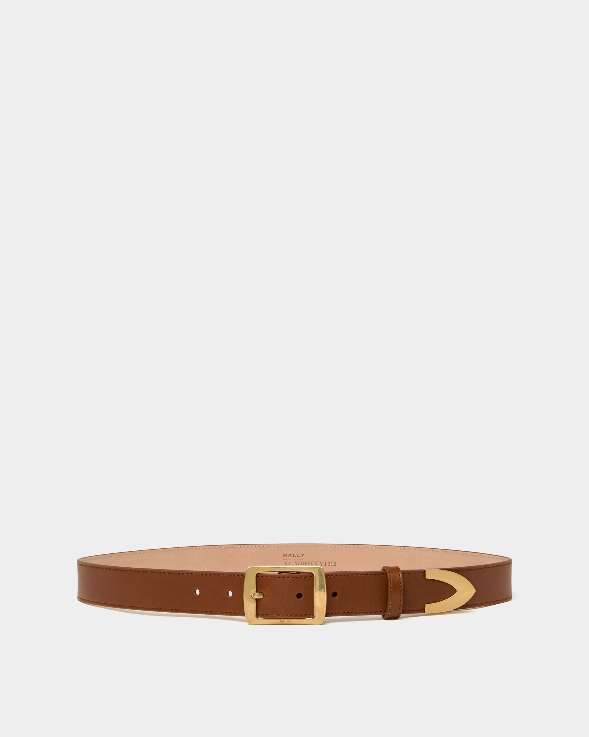 Glen 30 mm Gürtel aus bernsteinbraunem Leder