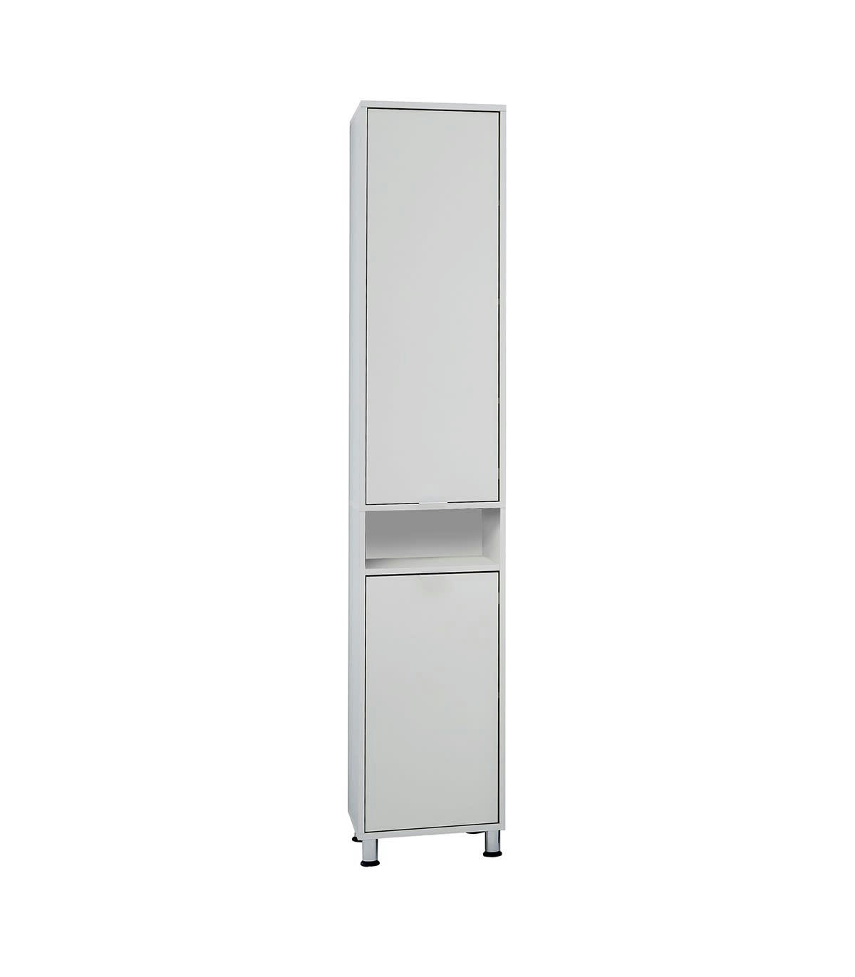 ZAMORA - Colonne de Rangement de Salle de Bain Blanc - L37 x H192.5cm