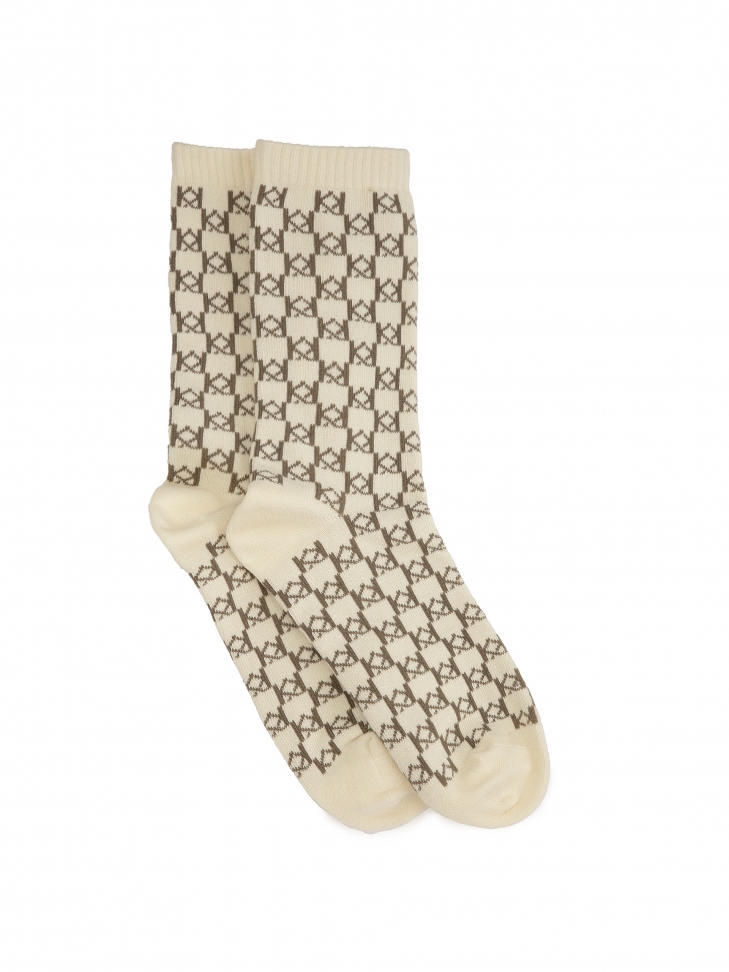 Combed cotton socks decorated with KAZAR logo