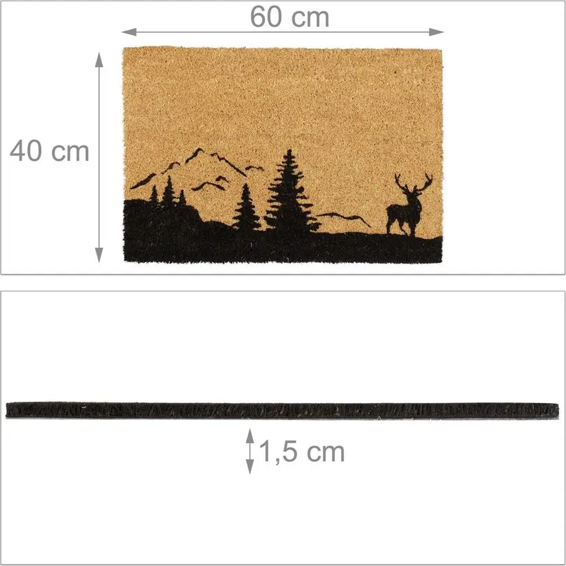 Fussmatte Hirsch & Bäume