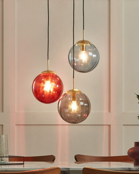 Lampa wisząca metalowa wielokolorowa