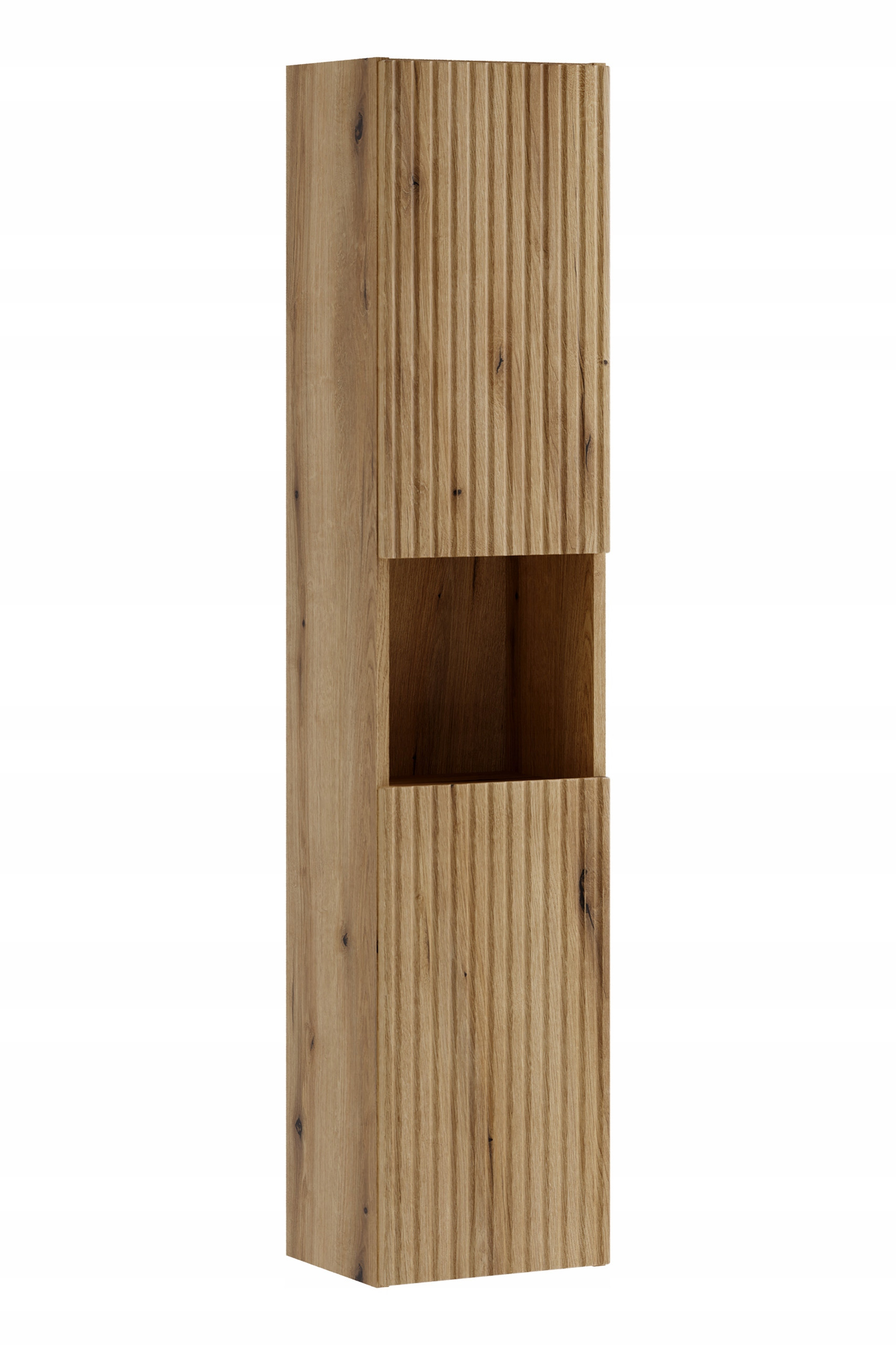 Słupek wysoki NOVA 30 cm dąb Coast Evoke ryflowany MDF wiszący