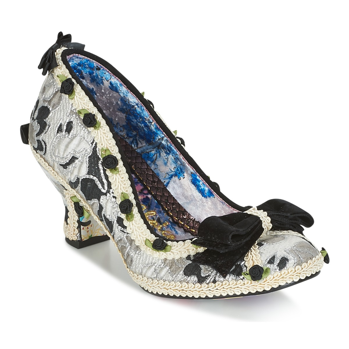 Irregular Choice - BISH BASH BOW - Silver / Black