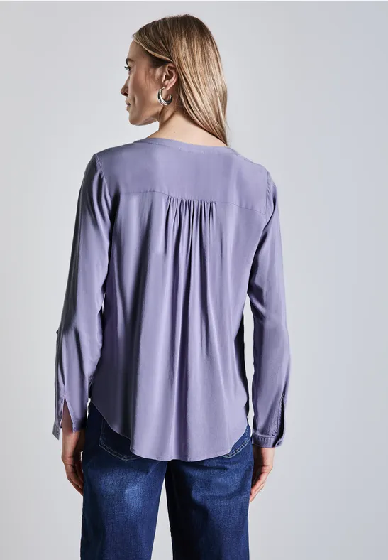Basic Bluse in Unifarbe