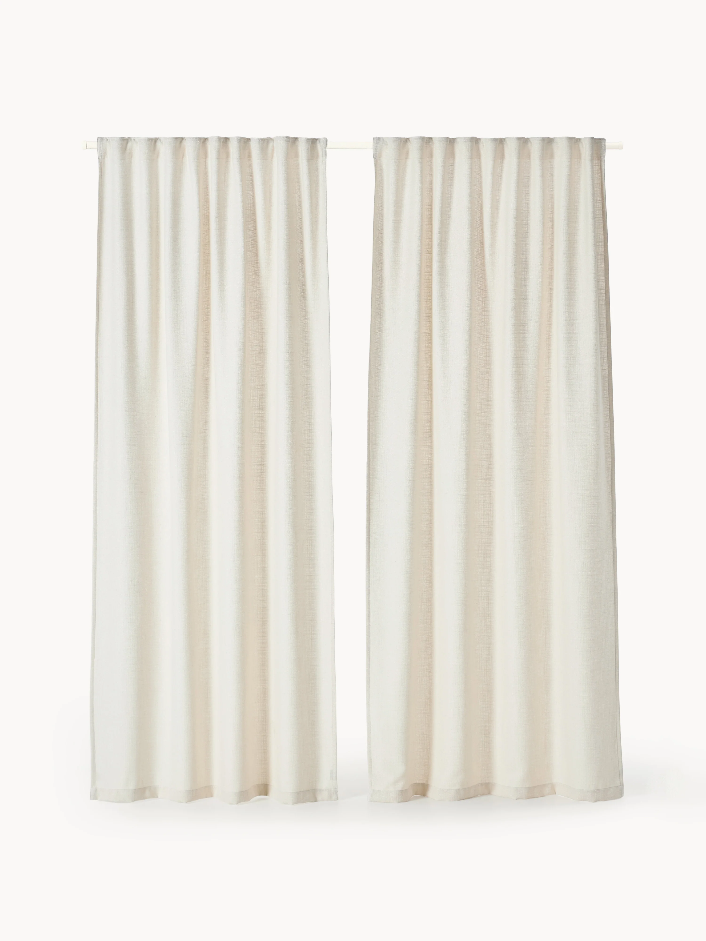 Blickdichte Multiband-Vorhänge Pavla, 2er-Set, B 140 cm