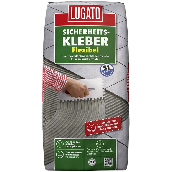 Sicherheitskleber, Flexibel, 20 kg, Grau