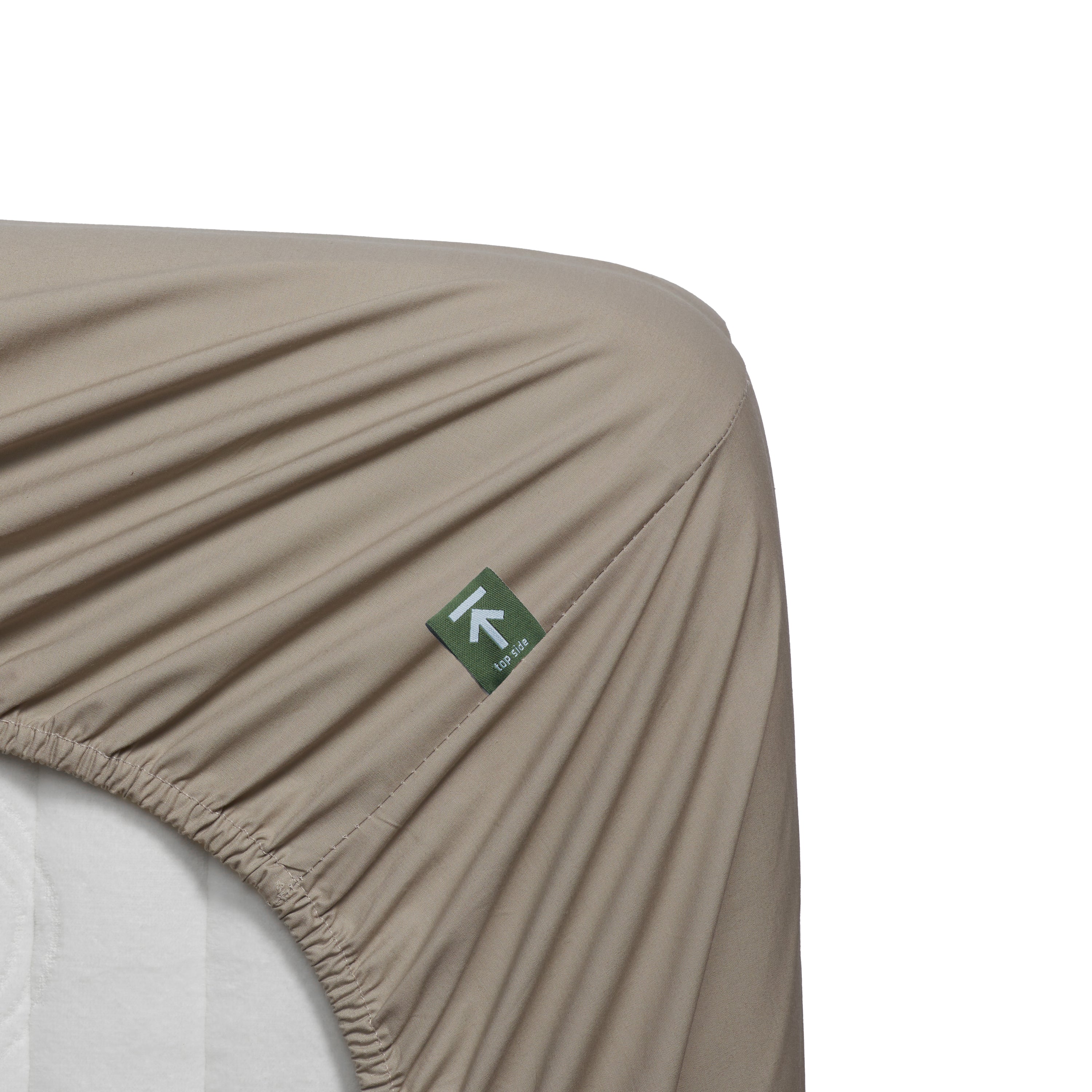 Beddinghouse Percale katoen - Splittopper Hoeslaken - 180x200 - Zand