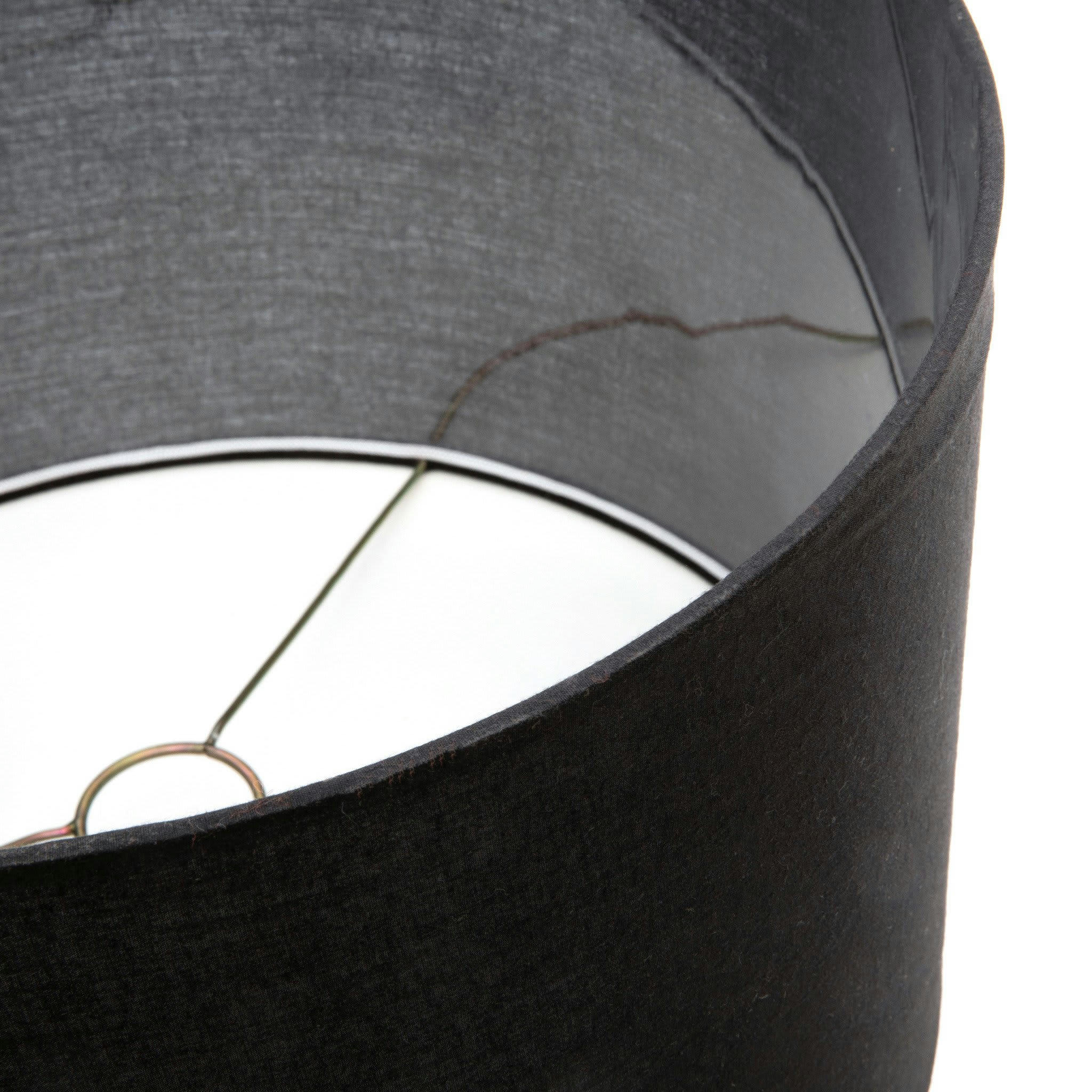 TEAK WOOD - Lampe de table en bois de teck naturel noir