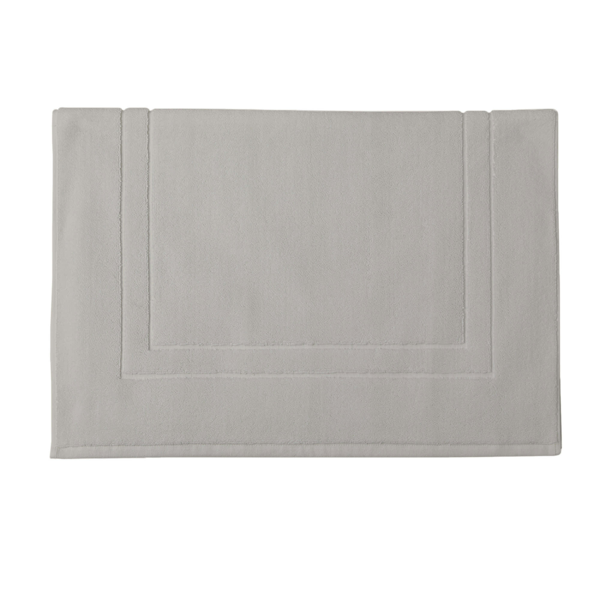 ESS-CADRE - Tapis de bain en coton gris carrare 60x90