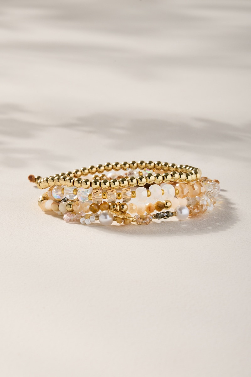 Teresa Flower Beaded Bracelet Set