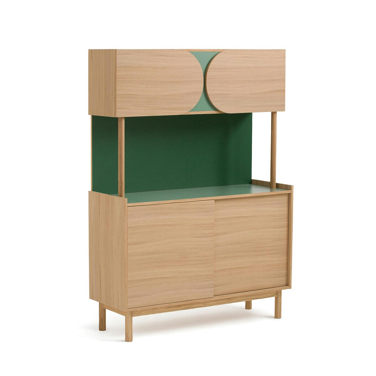 Buffet haut plaqué chêne et Formica, Quillan