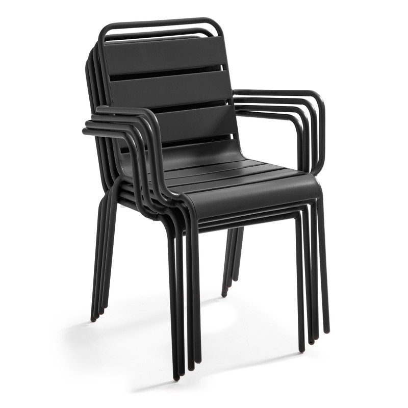 Fauteuil de jardin Palavas anthracite