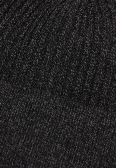 Mens Charcoal Soft Ribbed Beanie