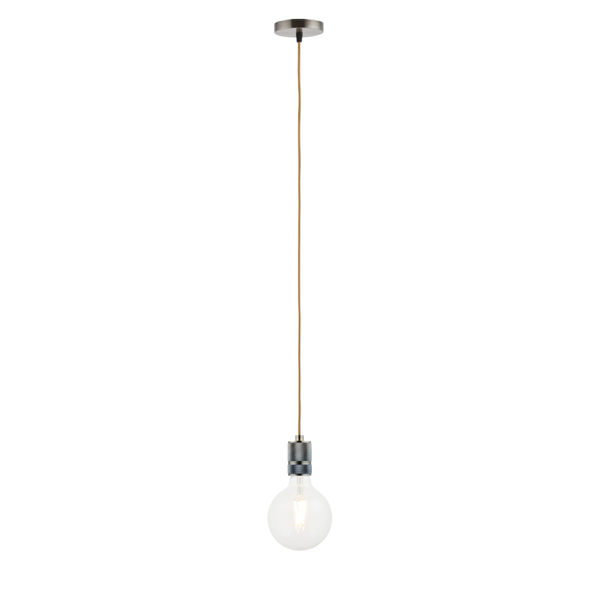 Lighto | Pendel Brons | Inclusief Lichtbron Helder | Classic | 1.5m Snoer | Met Plafondkap