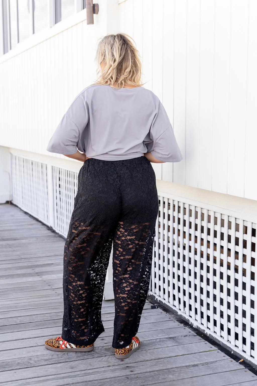 Honey Lace Pant in Black