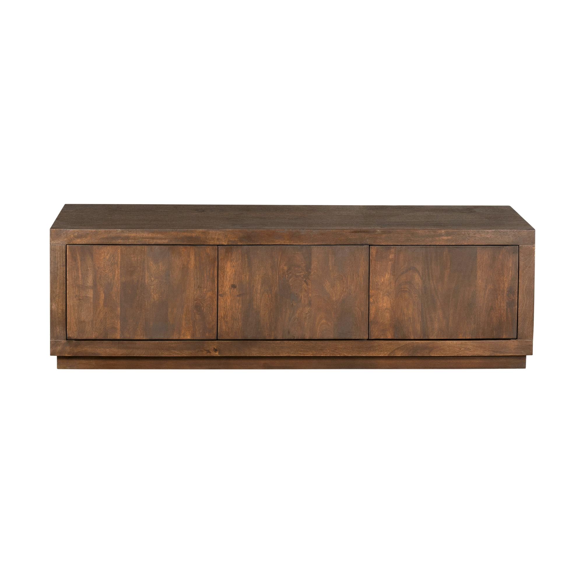 Meuble TV bois foncé 3 portes MONTARO