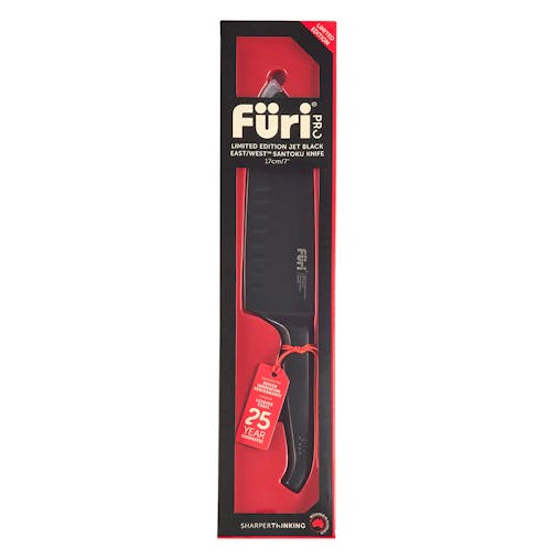Furi Pro East / West Black Santoku 17cm Knife
