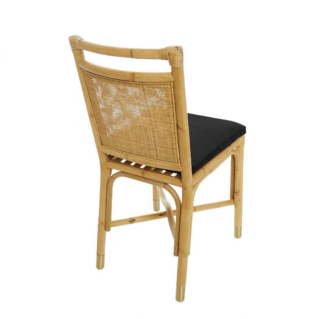 RIVIERA - Chaise rotin et velours