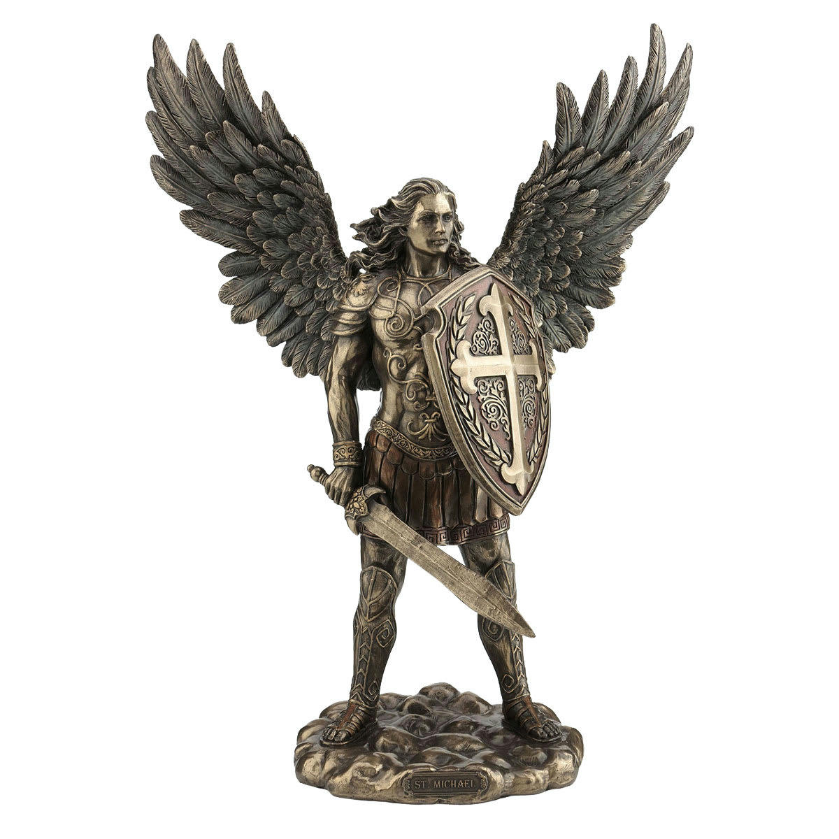 - Statuette michel en bronze coulé à froid