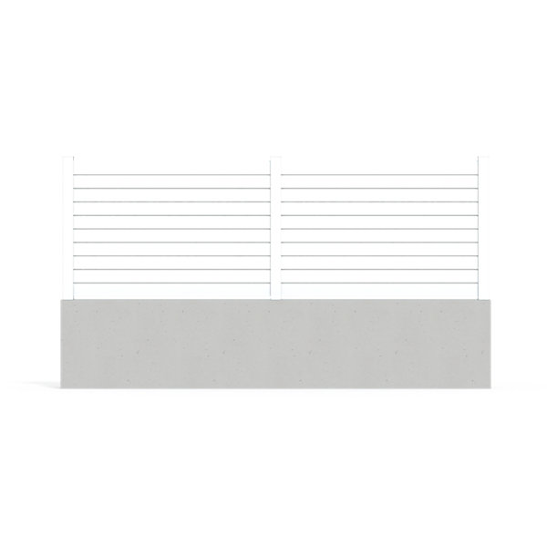 Lame de clôture persienne Belty aluminium blanc 9016 - 100 mm