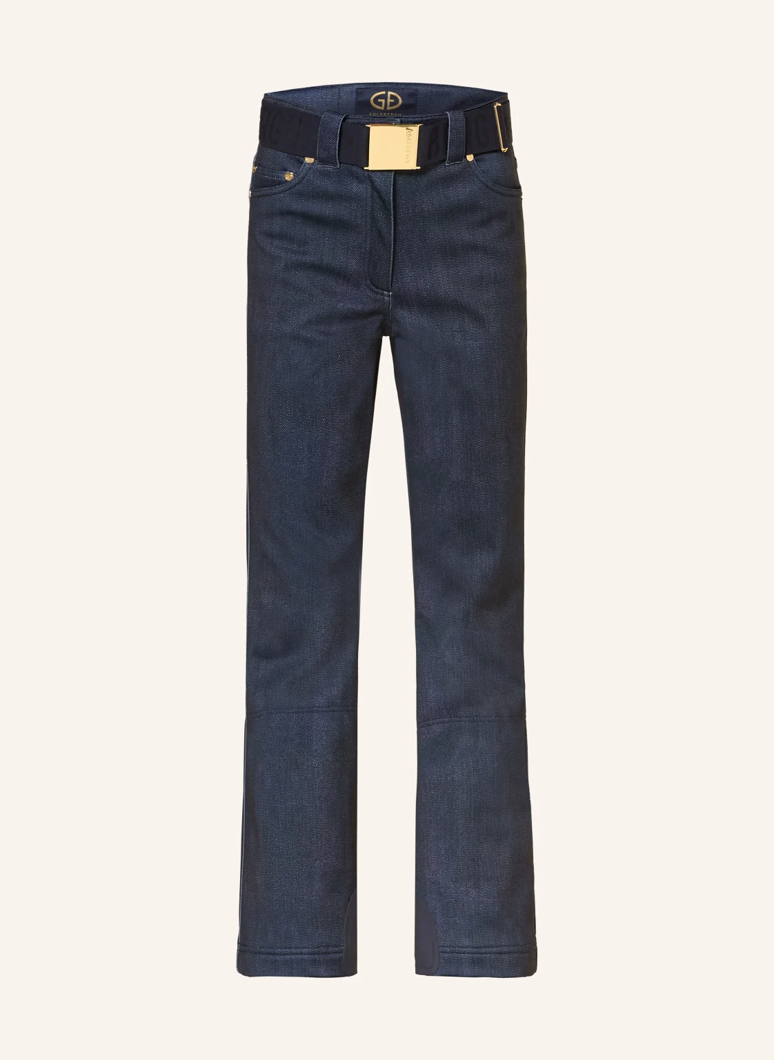 GOLDBERGH Softshell-Skihose FUJI in Jeansoptik mit Schmucksteinen