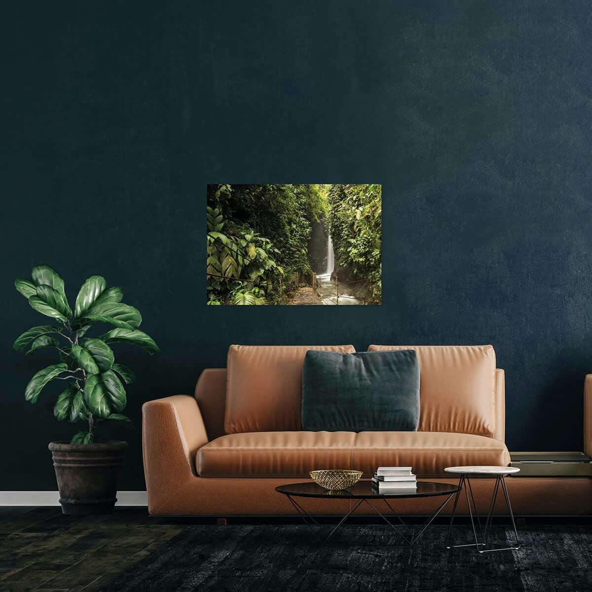 NATURE ÉVASION - Tableau sur toile forêt tropicale 45x65 cm