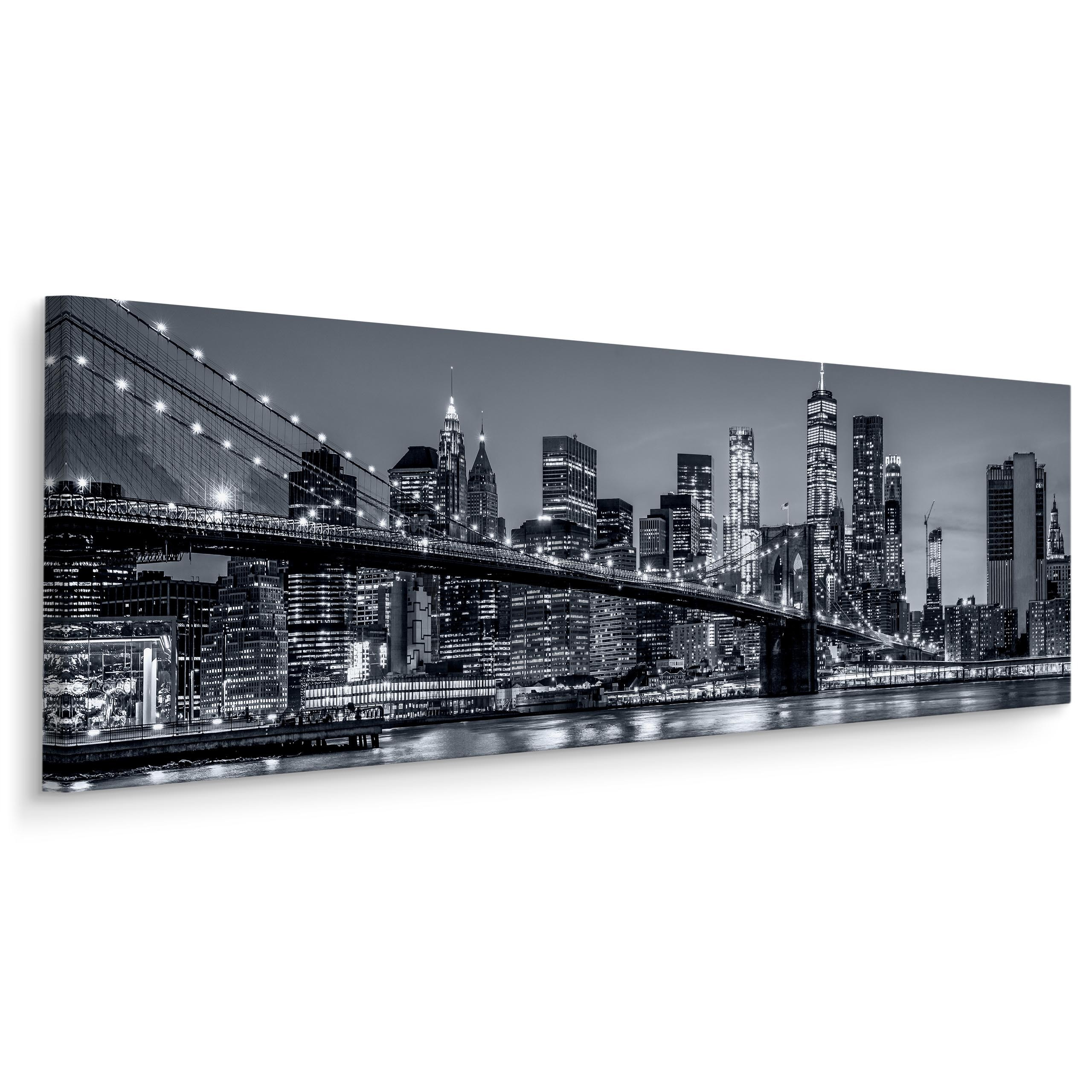 Obraz Panoramiczny Nowy Jork Nocą 145x45cm