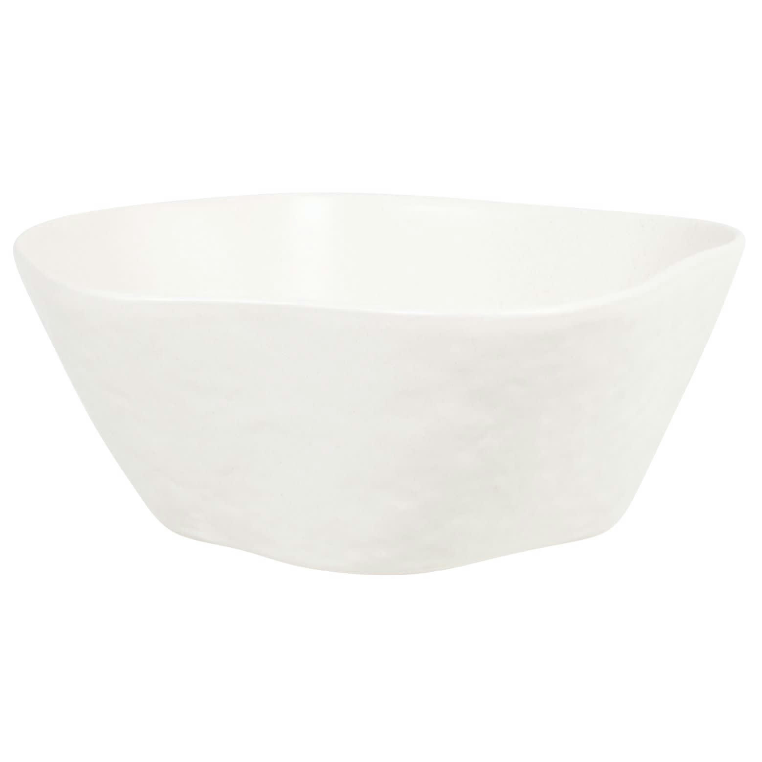 SELMA - Saladier en grès modelé blanc