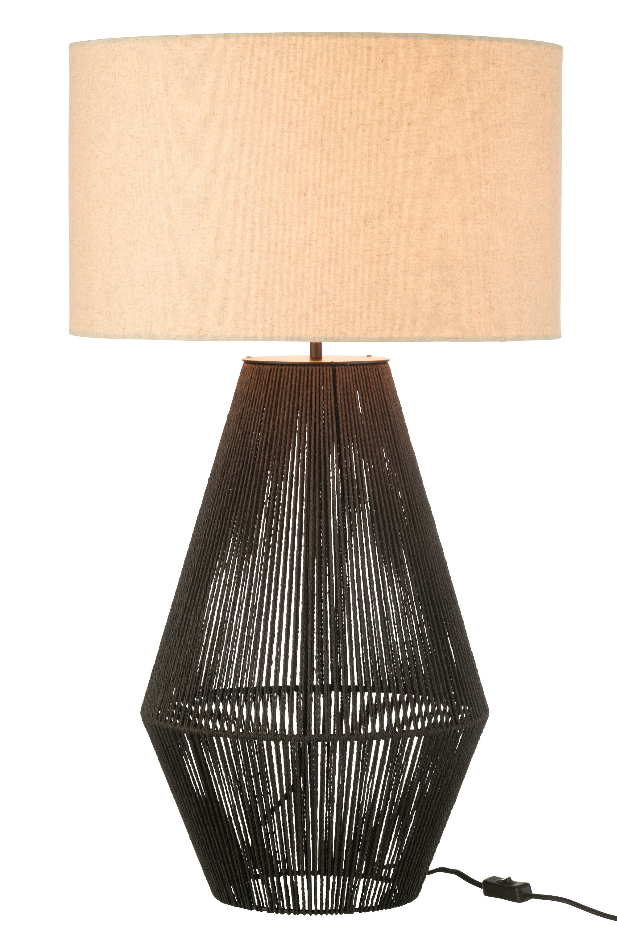 J-Line lamp Striing - metaal/papier - zwart