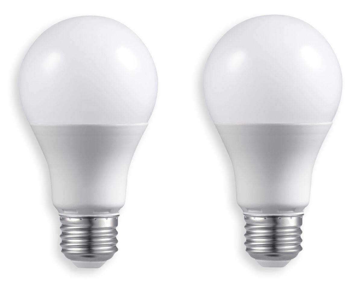 NOMA A19 E26 Base Indoor Dimmable LED Light Bulbs, 3000K, 450 Lumens, Warm White, 40W, 2-pk