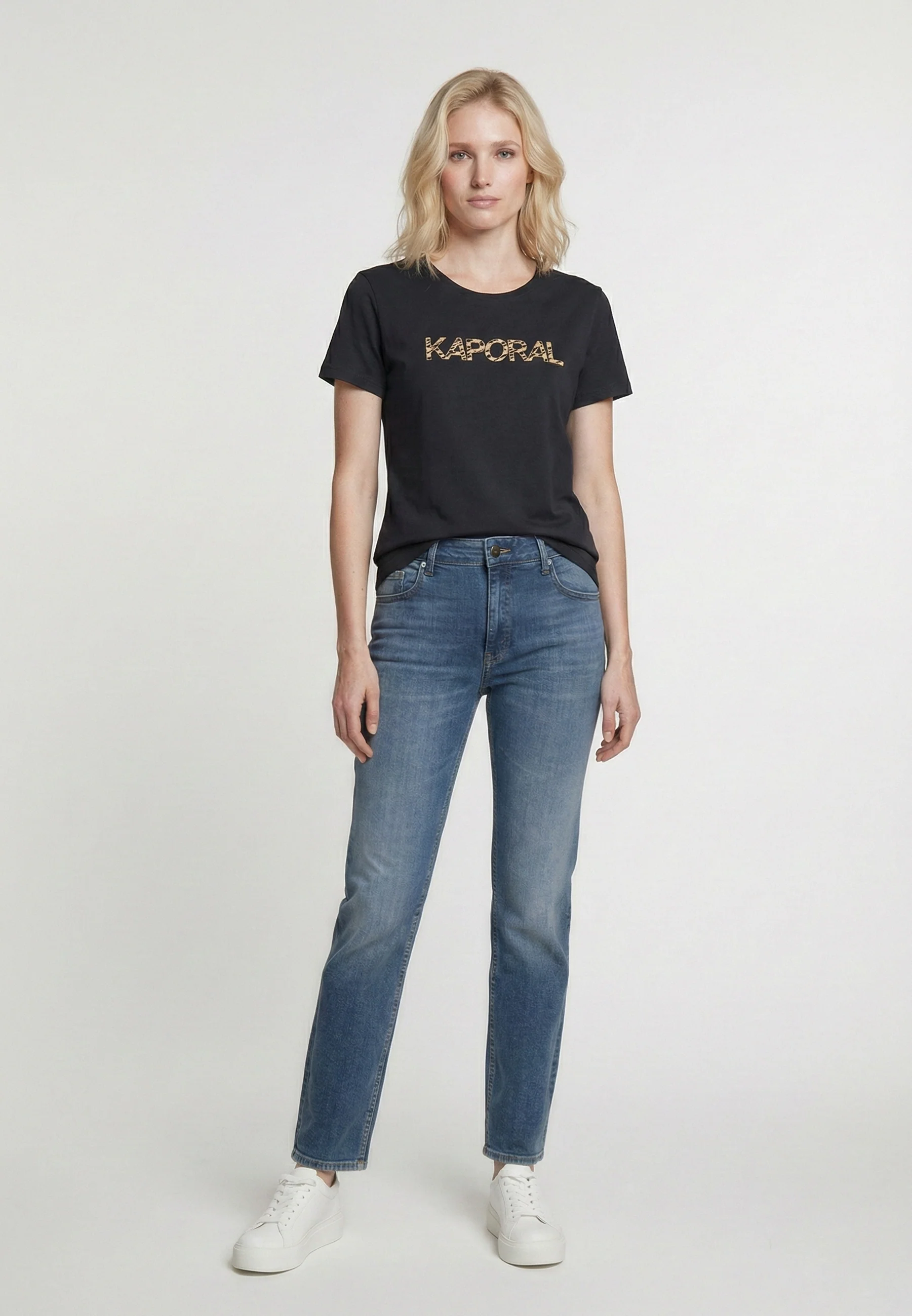 T-shirt manches courtes slim noir coton stretch JASIC