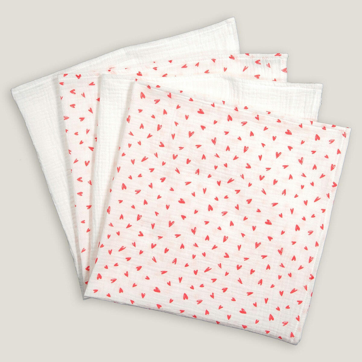 Lot de 4 langes en gaze de coton