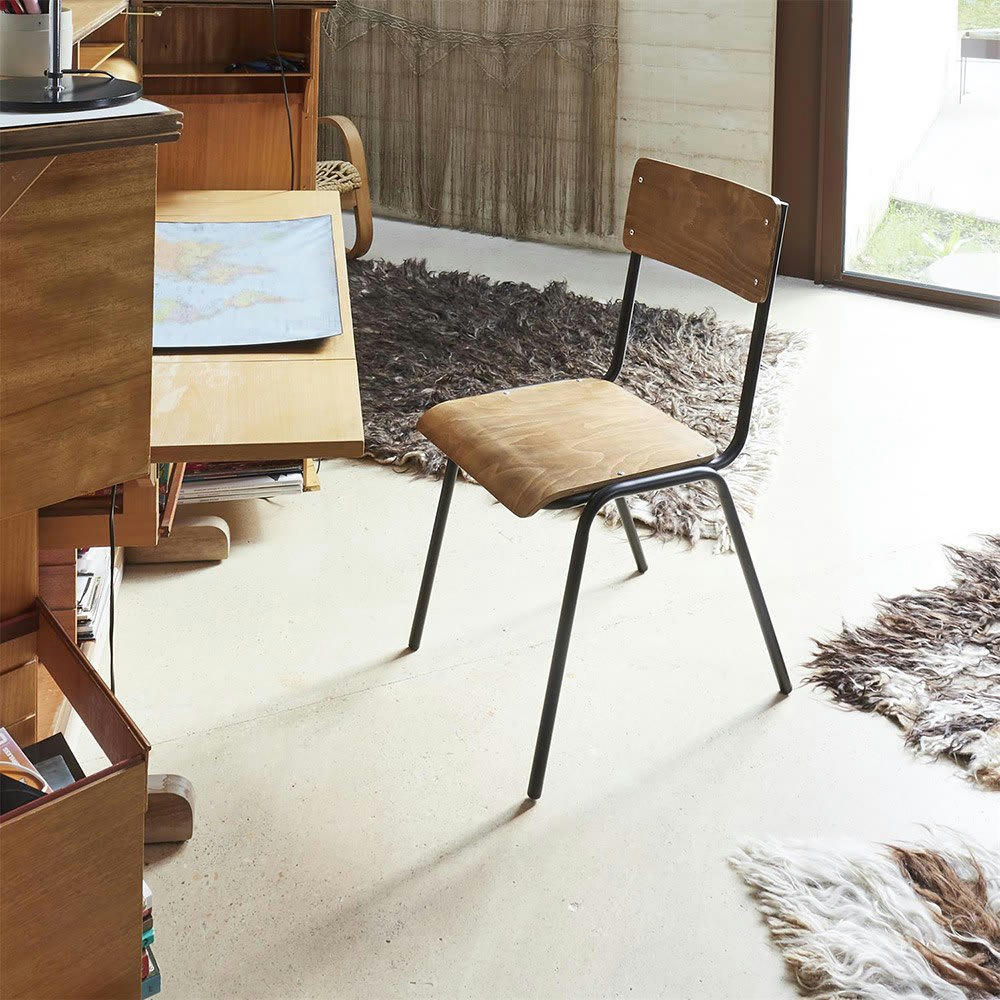 - Chaise écolier noir