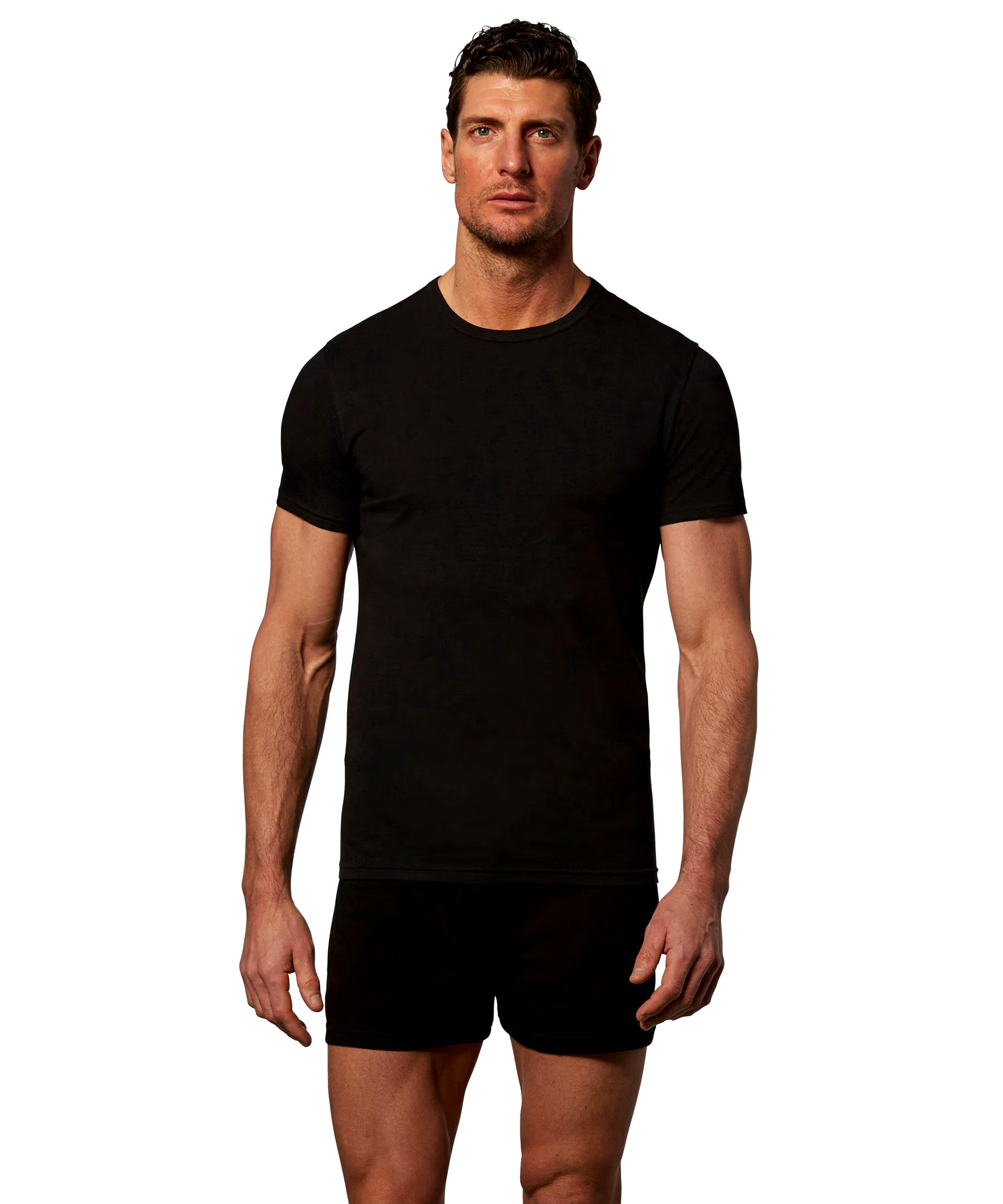 Denver Hayes Men's 2 Pack Crew Neck Undershirt