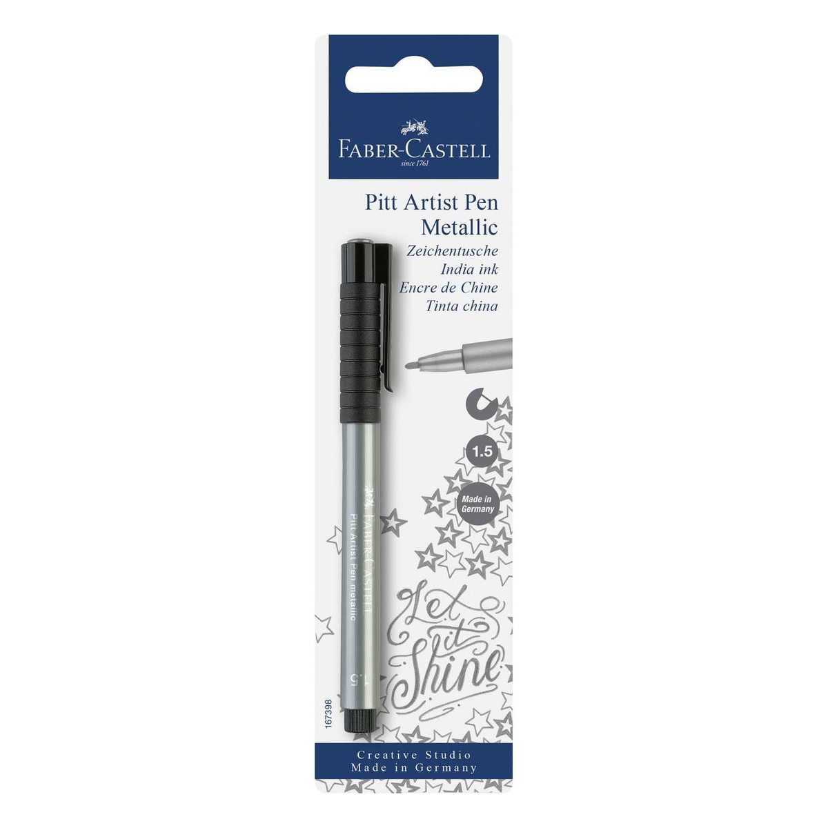Faber-Castell Silver Metallic Pitt Artist Pen