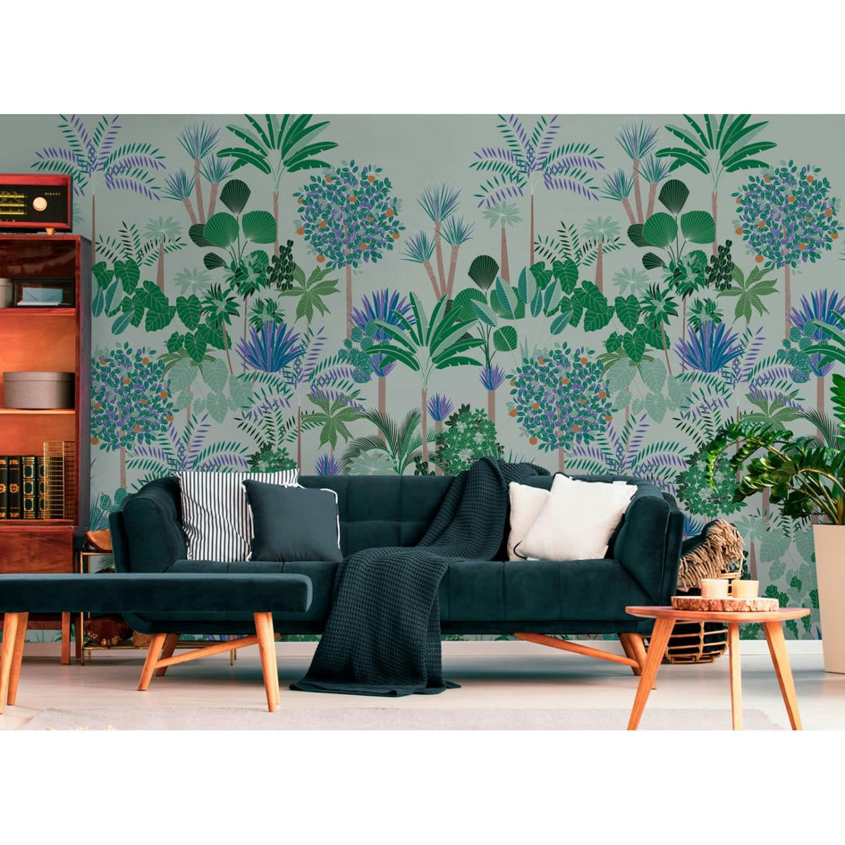 PITAYA - Papier peint panoramique motif imprimé Vert clair 384x275cm