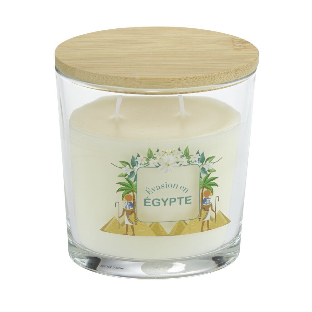 Bougie parfumée Ambiances Devineau 2 mèches égypte senteur jasmin 30H