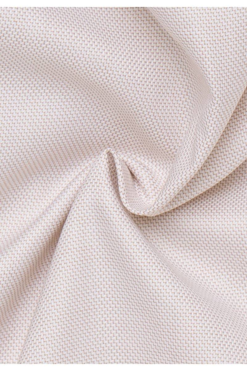 ETERNA 1863 Slim Fit Hemd beige-braun, Strukturiert