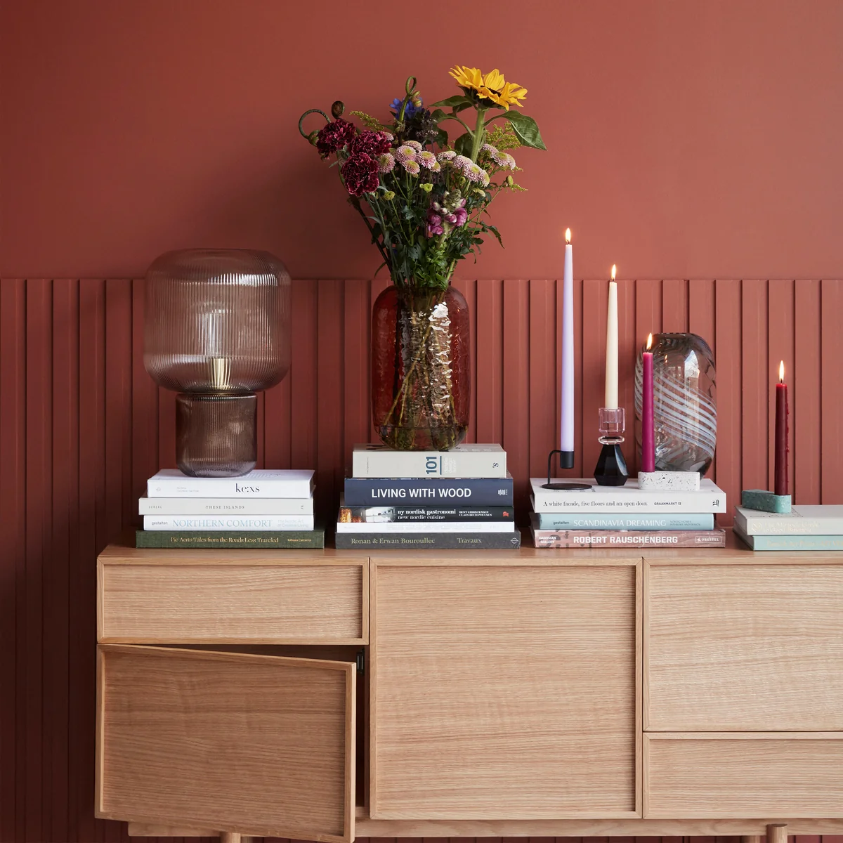 Hübsch Interior - Sideboard mit 5 Fächern, Eiche