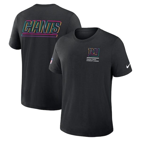 New York Giants Nike 2025 NFL Crucial Catch Tri-Blend Dri-FIT T-Shirt - Black