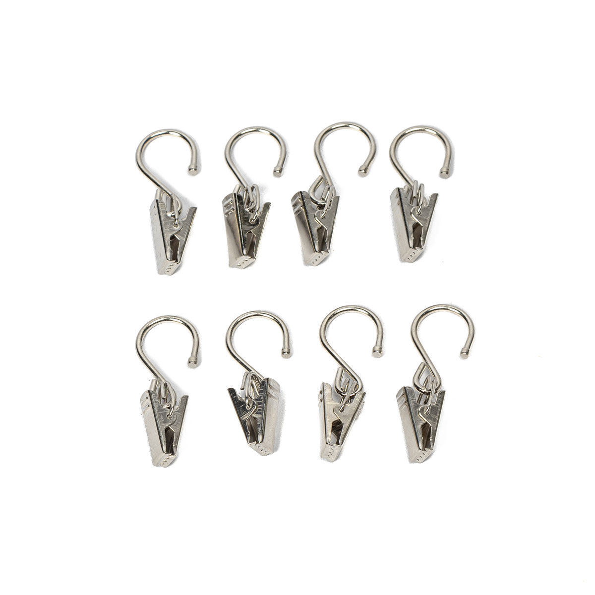 Conjunto de 8 molas prateadas para argolas